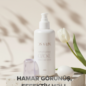 DS V-LINE Ozon Vücud Qulluğu Serumu bədəndəki çatlaqların və sellülitlərin görünüşünü azaltmaq, dərini dərindən qidalandırmaq və nəmləndirmək üçün xüsusi olaraq hazırlanmış təbii tərkibli professional bədən baxım serumudur.